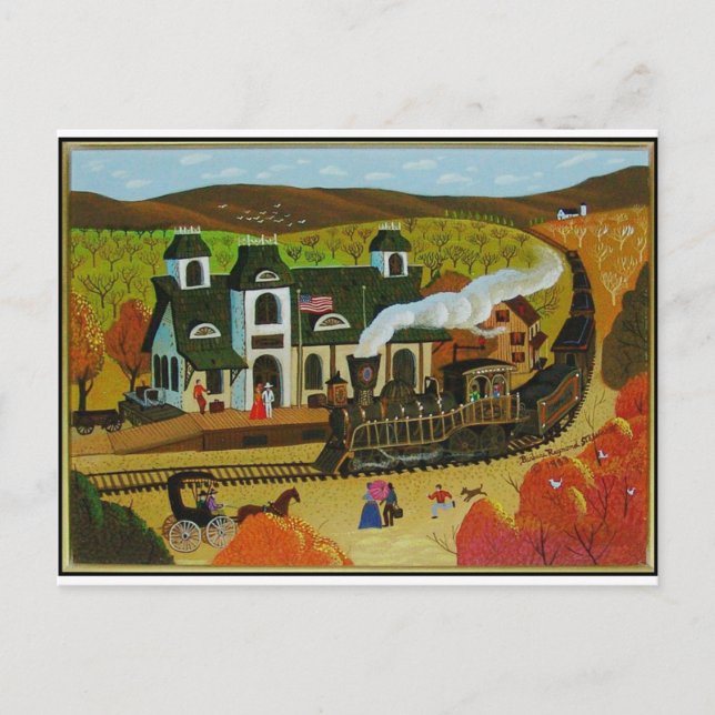 Bahnhof Postkarte (Vorderseite)