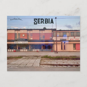 Bahnhof Požega im Bezirk Zlatibor Serbien Postkarte