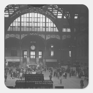 Bahnhof Quadratischer Aufkleber