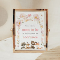 Bahnhof Rosa Floral Woodland Tiere Umschlag