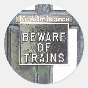 BAHNHOF RUNDER AUFKLEBER