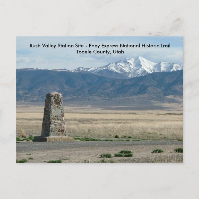 Bahnhof Rush Valley Postkarte (Vorderseite)