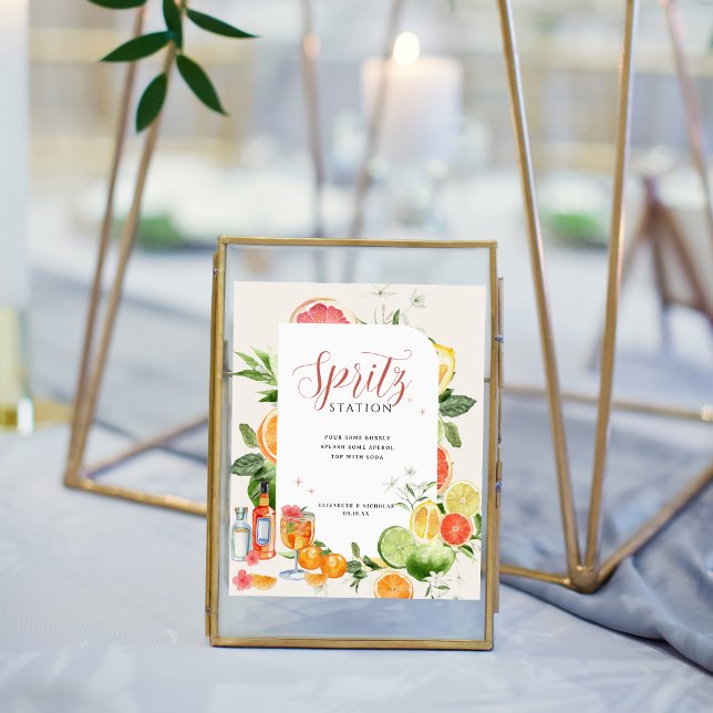 Bahnhof Spritz | Signature Drink Wedding Poster (Von Creator hochgeladen)