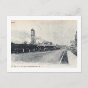 Bahnhof, Wildwood, New Jersey Vintag Postkarte