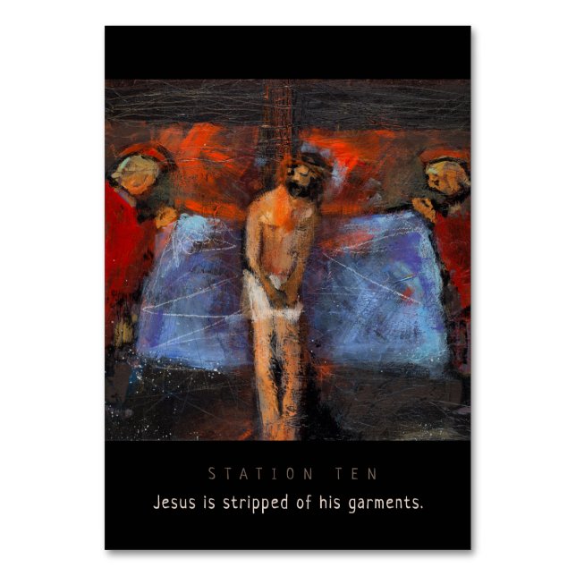 Bahnhof Zehn, Jesus entrissen, Gebetskarte Tischnummer (Vorderseite)
