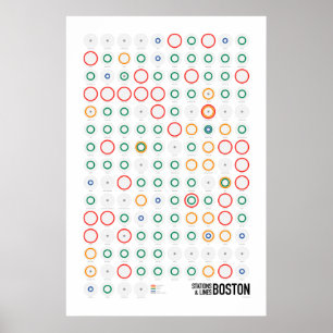 Bahnhöfe & Linien: Boston (U-Bahn) Poster
