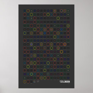 Bahnhöfe & Linien: London (Dunkel) Poster