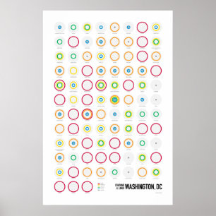 Bahnhöfe und Linien: Washington, DC (Licht) Poster
