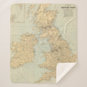 Bahnkarte, britische Inseln Sherpadecke