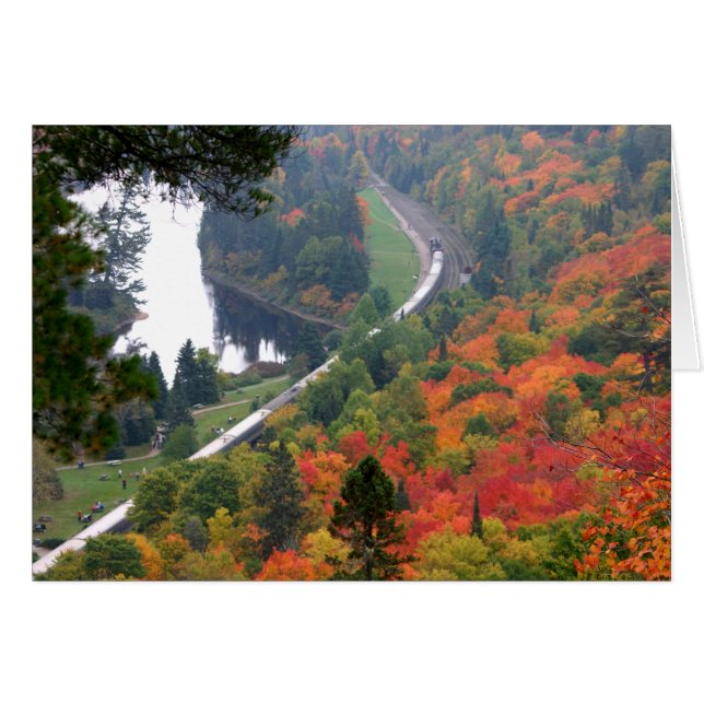 Bahnlandschaft Fall Foliage Foto Hinweis (Vorderseite (Horizontal))