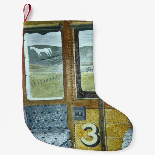 Bahnlandschaft (von Eric Ravilious) Kleiner Weihnachtsstrumpf (Vorderseite)