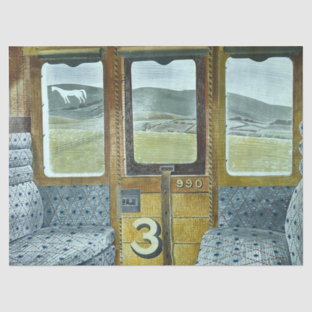 Bahnlandschaft (von Eric Ravilious) Seidenpapier (Vorderseite)