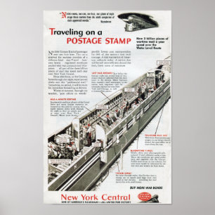 Bahnpost an der New Yorker Zentralbahn 1943 Poster