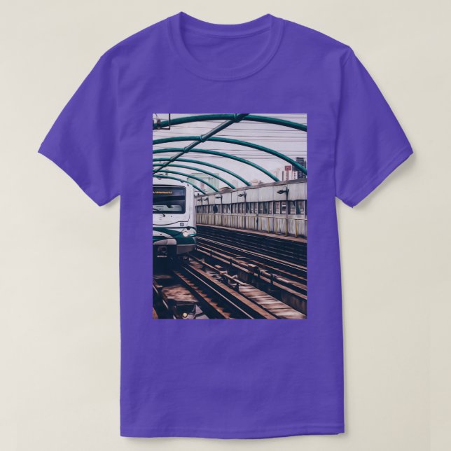 Bahnstation Metro Bahnbetrieb und Bahnbetrieb T-Shirt (Design vorne)
