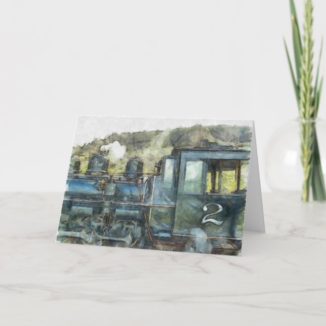 Bahnstrecke Motor Kunstkarte Feiertagskarte (Vorderseite)
