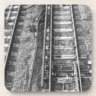 Bahnstrecken, Schwarzweiss-Bild Untersetzer