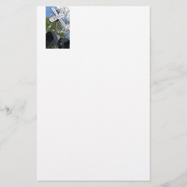 Bahnübergang Briefpapier (Vorderseite)