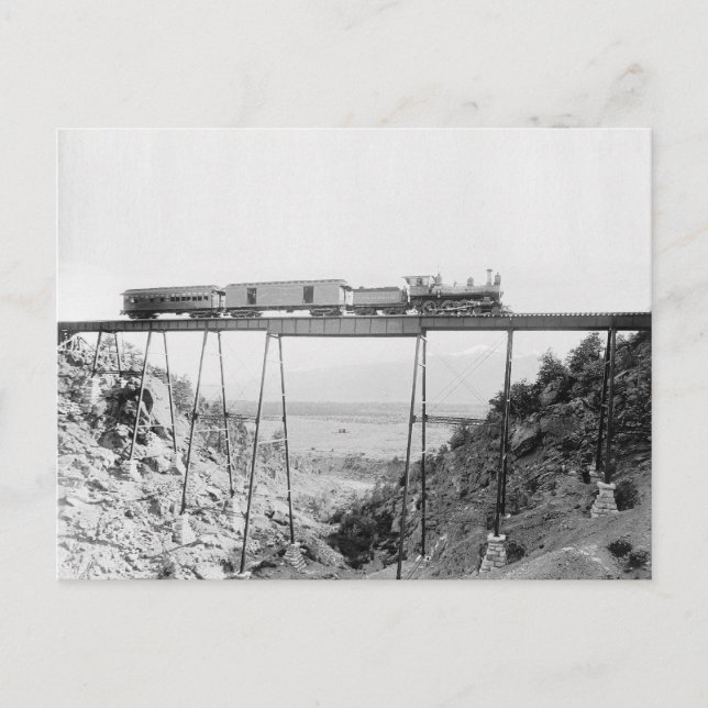 Bahnübergang Hochbrücke, 1890 Postkarte (Vorderseite)