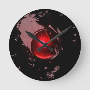 Bahnübergang Signal-Licht-Wanduhr- Runde Wanduhr