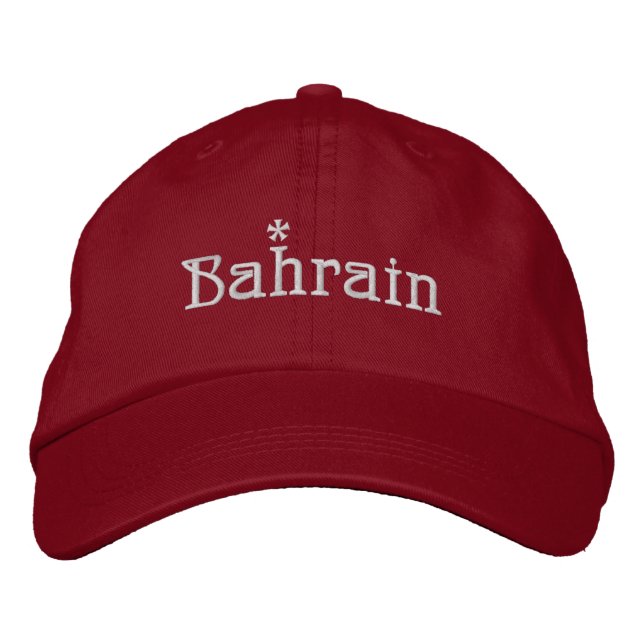 Bahrain bestickter Baseballhut Bestickte Baseballkappe (Vorderseite)