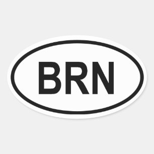 Bahrain "BRN" Ovaler Aufkleber