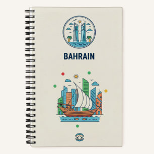 Bahrain-Erbe- und Perlenfischerei-Vermächtnis-Foto Notizbuch