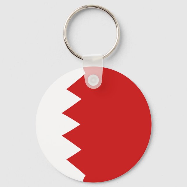 Bahrain Fisheye Flag Schlüsselanhänger (Vorderseite)
