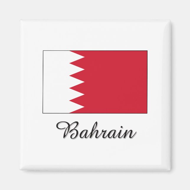Bahrain Flag Design Magnet (Vorne)