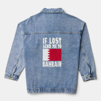 Bahrain Flag Design Wenn verloren geht schicken Si Jeansjacke