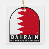 Bahrain Flag Emblem gestört Vintag