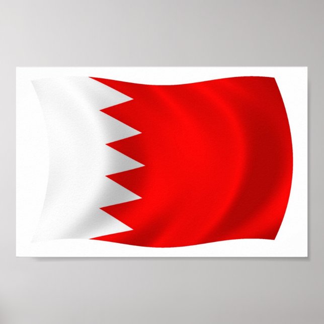 Bahrain Flag Poster Print (Vorne)