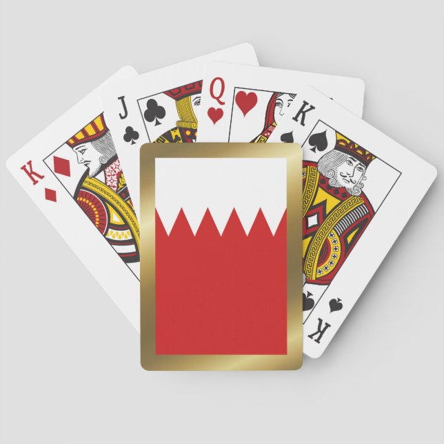 Bahrain Flag Spielkarten (Rückseite)