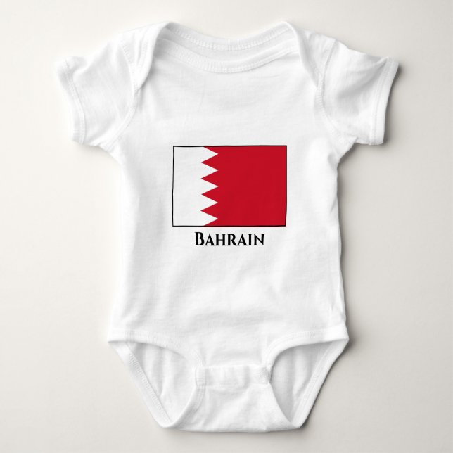 Bahrain-Flagge Baby Strampler (Vorderseite)