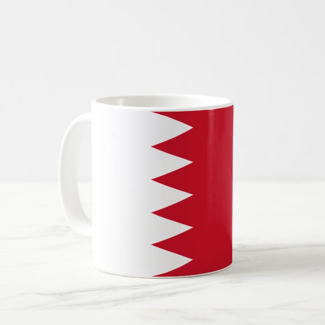 Bahrain-Flagge Kaffeetasse (Vorderseite Links)