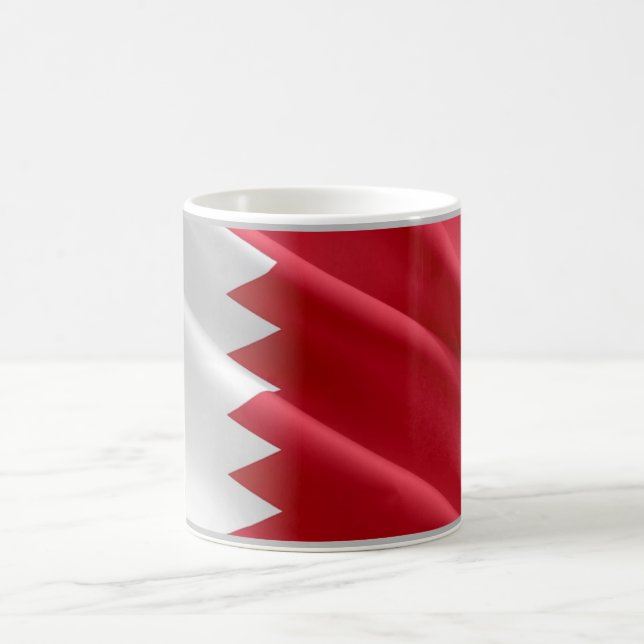Bahrain - Flagge Kaffeetasse (Mittel)