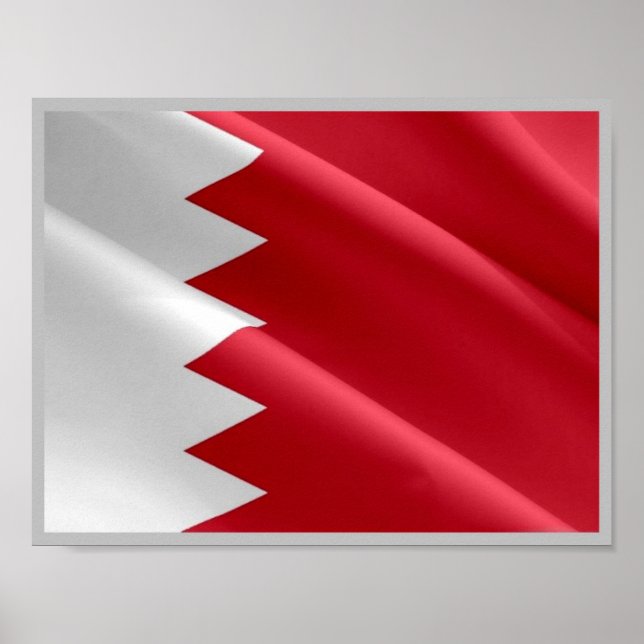 Bahrain - Flagge Poster (Vorne)