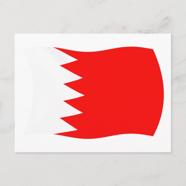 Bahrain-Flagge Postkarte (Vorderseite)