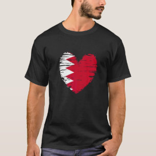 Bahrain Herz Bahraini Flagge Bahraini Preis T-Shirt