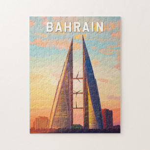 Bahrain-Illustration Reise Kunst Vintage