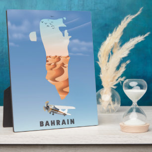 Bahrain Illustrierter Reiseposter-Druck. Fotoplatte