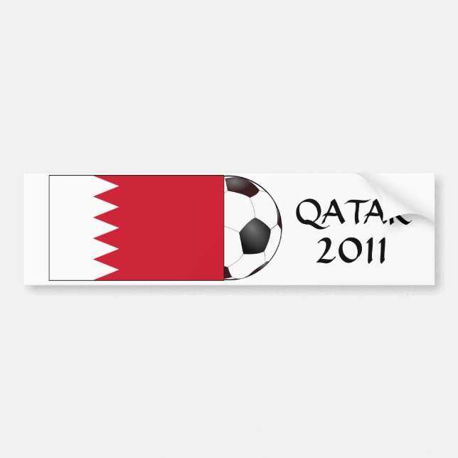 Bahrain "QATAR 2011" Autoaufkleber (Vorne)