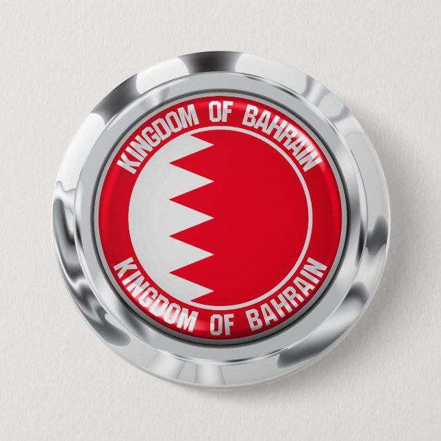 Bahrain Runde Emblem Button (Vorderseite)