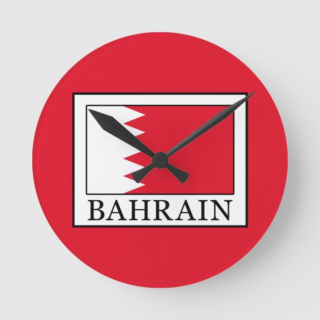 Bahrain Runde Wanduhr (Vorderseite)