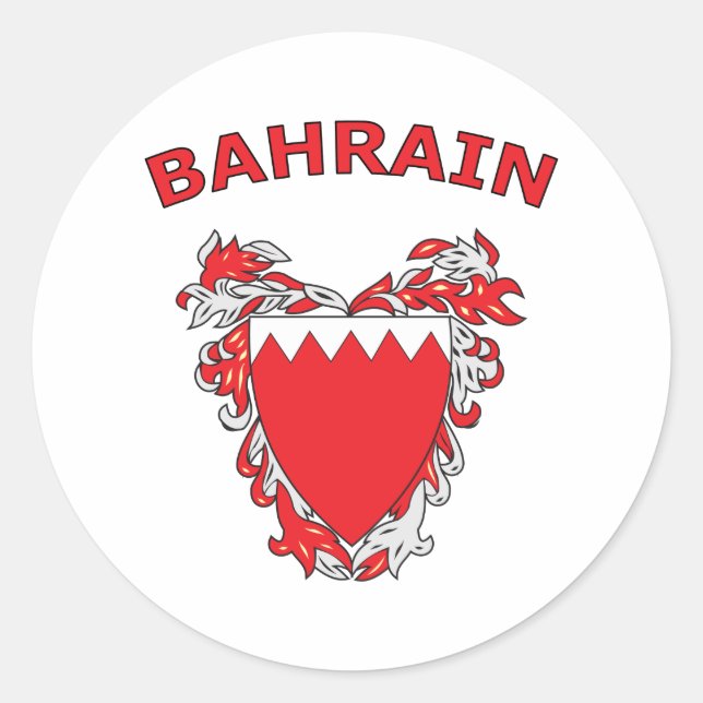 Bahrain Runder Aufkleber (Vorderseite)