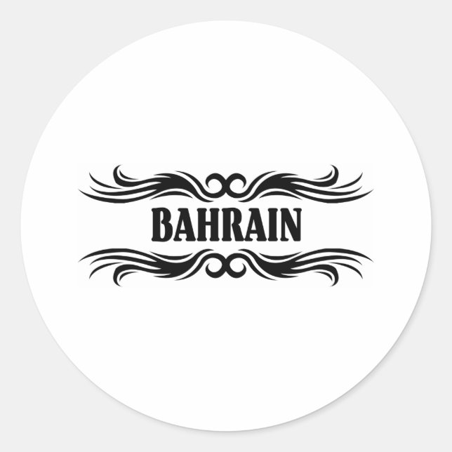 Bahrain Runder Aufkleber (Vorderseite)