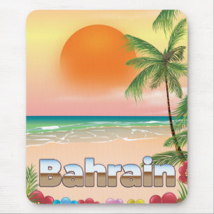 Bahrain-Strandreiseplakat Mousepad