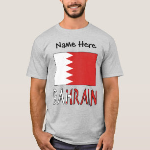 Bahrain und Bahrainische Flagge Personalisiert T-Shirt