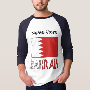 Bahrain und Bahrainische Flagge Personalisiert T-Shirt
