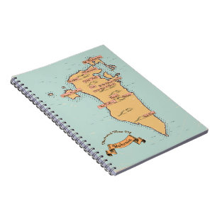Bahrain Vintage-Reisekarte Notizblock