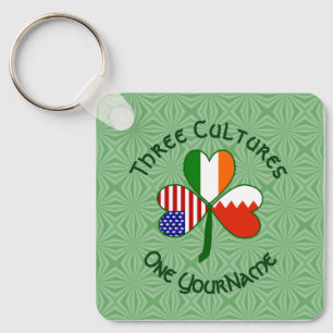 Bahraini Irish American Fags Kleeblatt Ihr Name Schlüsselanhänger
